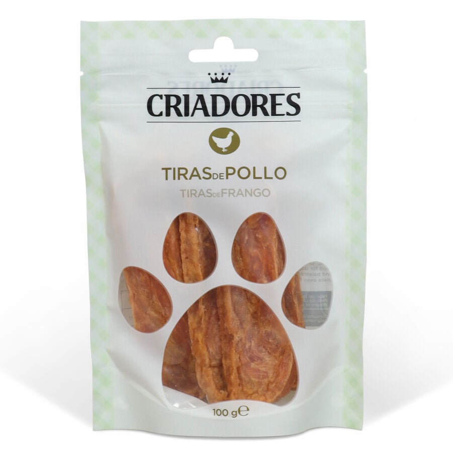 Criadores Tiras de Pollo snack para perros